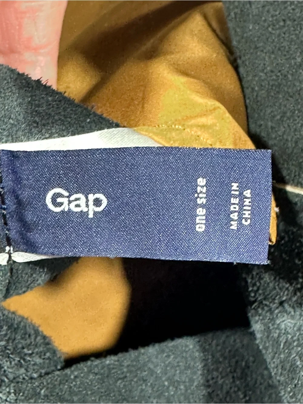 GAP Large Origami Tote Genuine Cow Leather Black Ivory Piped Shoulder Bag